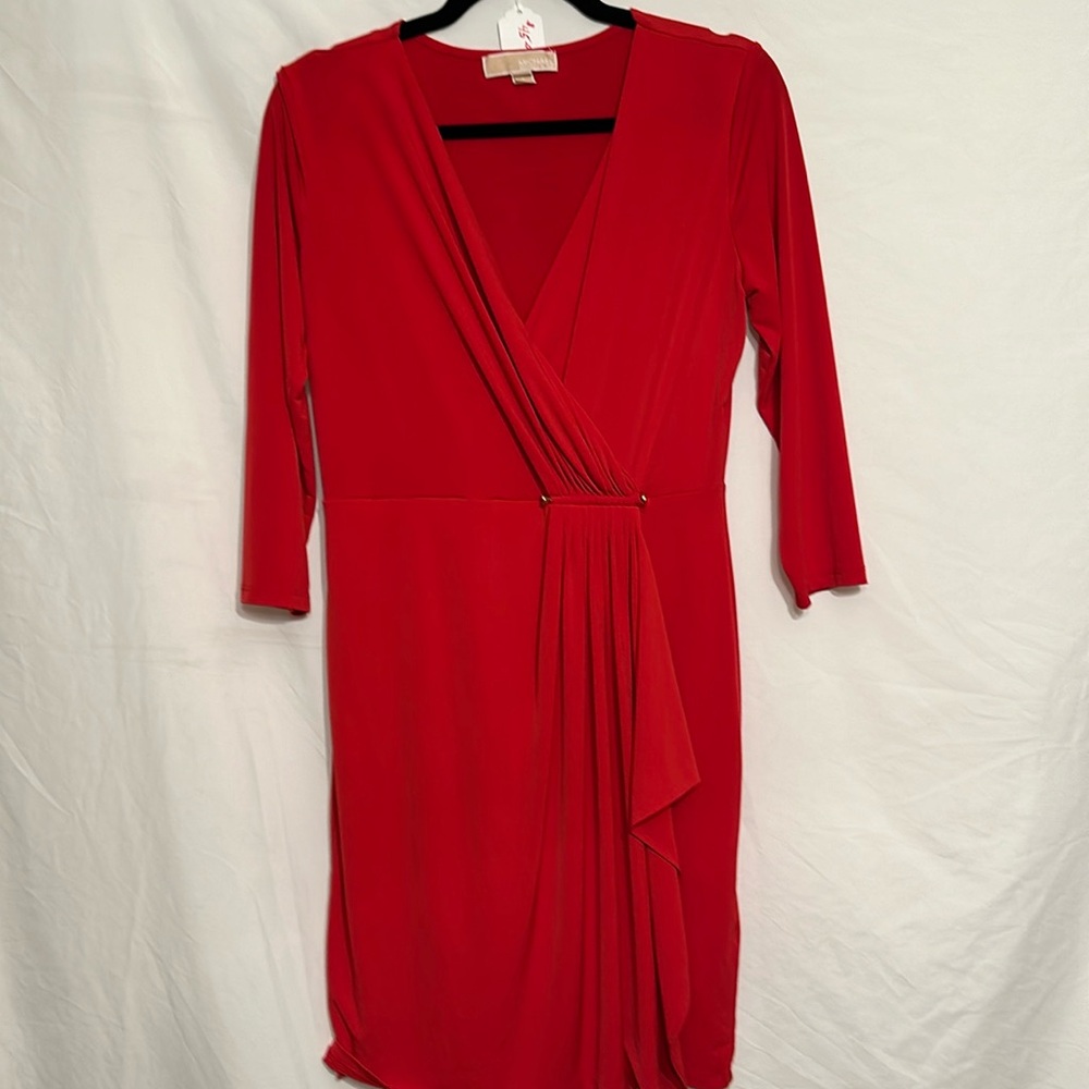 Ladies Small Michael Michael Kors midi wrap red dress